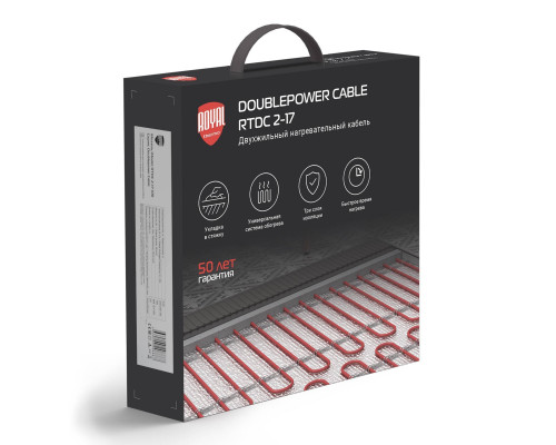 Нагревательный кабель Royal Thermo Doublepower Cable RTDC 2-17-1000 с терморегулятором RTO-16 НС-1685990